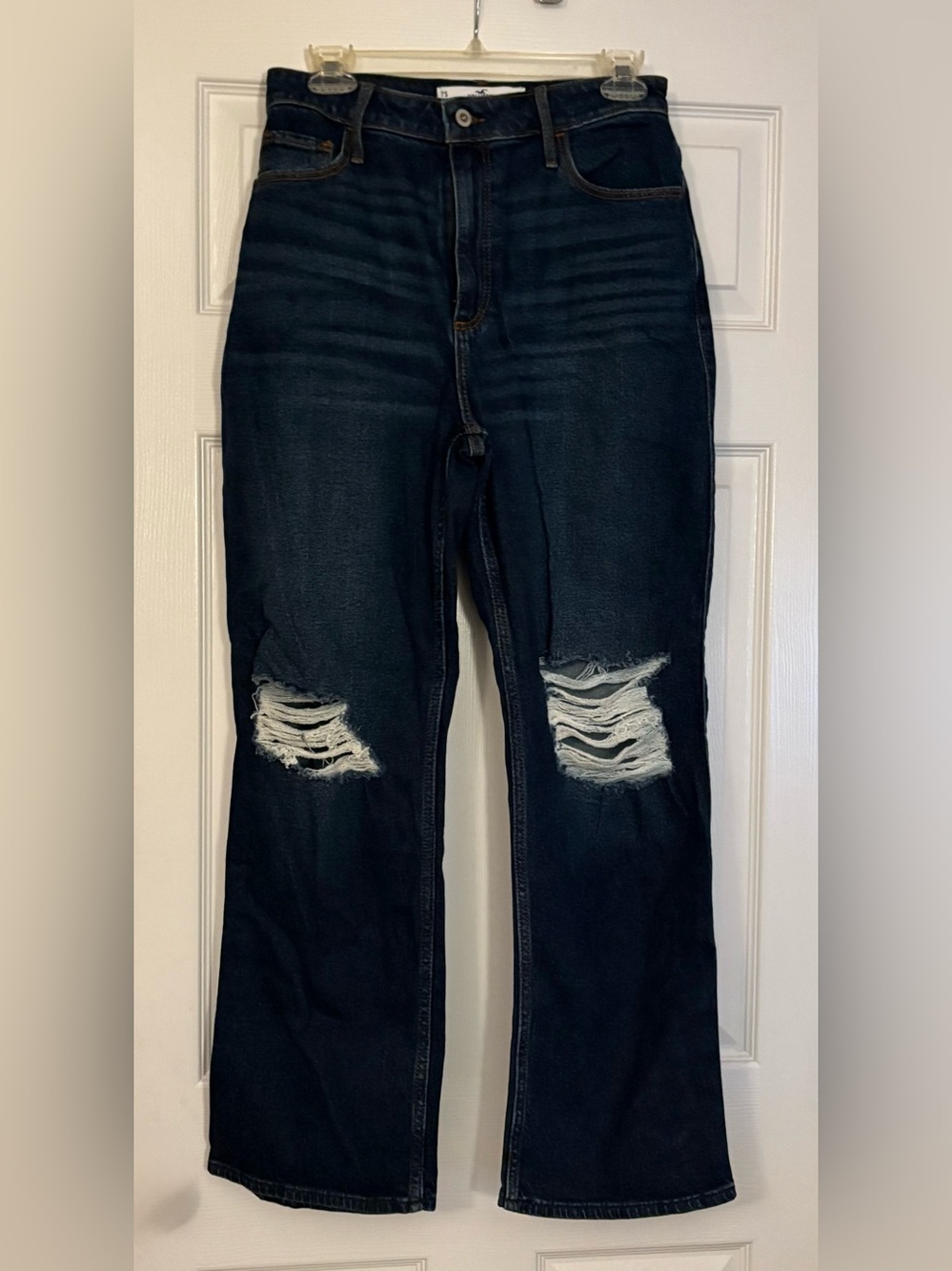 Hollister Dark Blue Curvy Ultra High-Rise Dad Jean